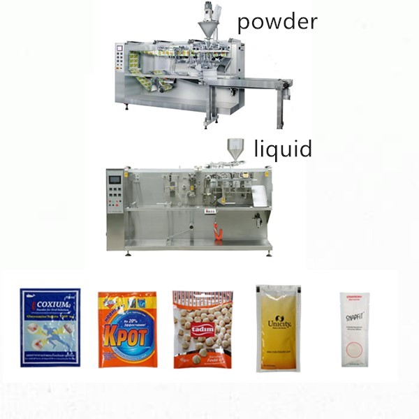 horizontal sachet form fill seal machine for liquid