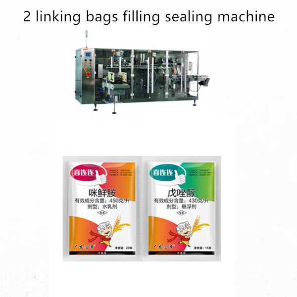 double linking bags filling sealing machine