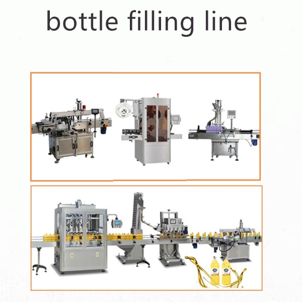 bottle filling capping labeling line