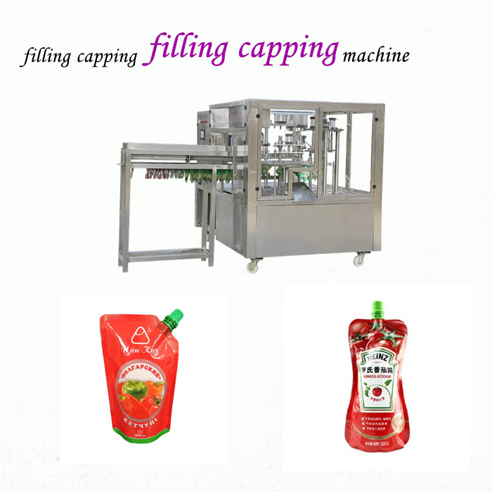 rotary pouch filling capping machine