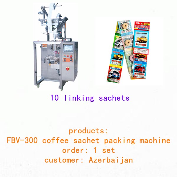 VBF-300 10 linking sachets coffee powder packing machine