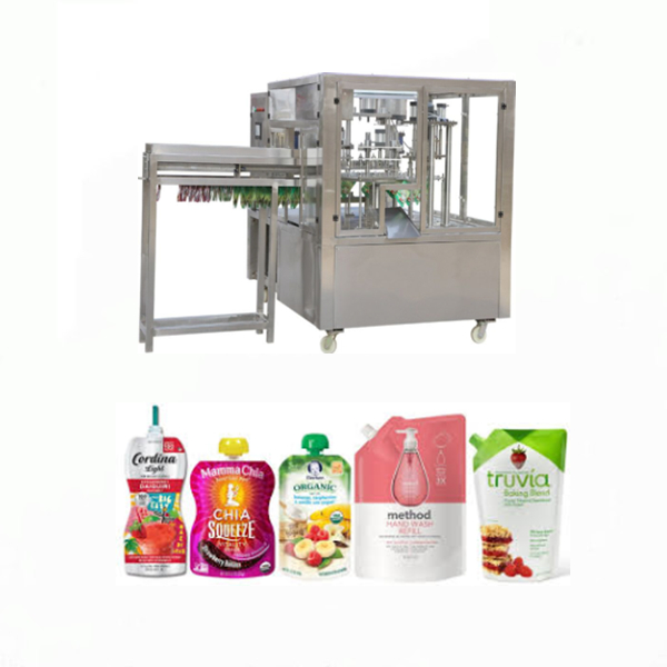 automatic spout pouch filling capping machine