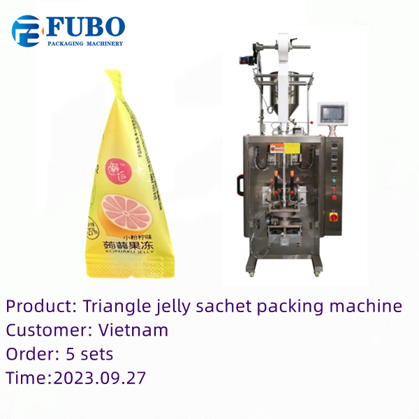 FBV-300 triangle shape jelly pouch packaging machine