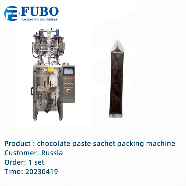 chocoolate paste shape sachet packing machine