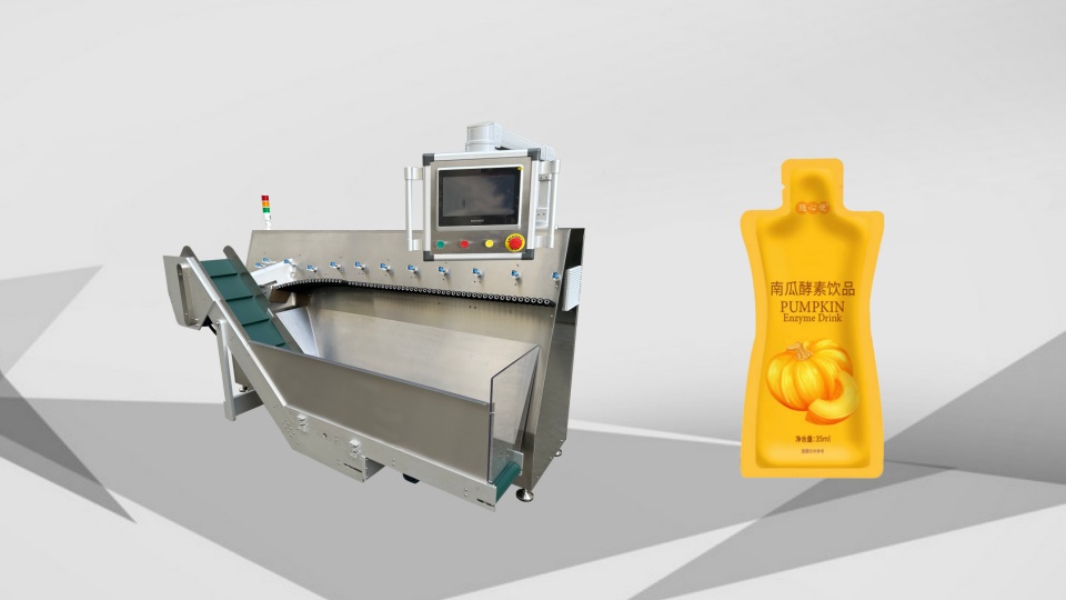 Irregular shaped stand-up pouch sort count machine