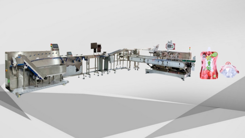 Spouted doy pack bag sorting counting machine and vision system