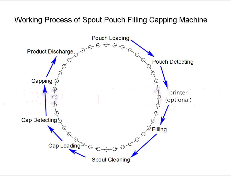 spouted pouch filling capping machine