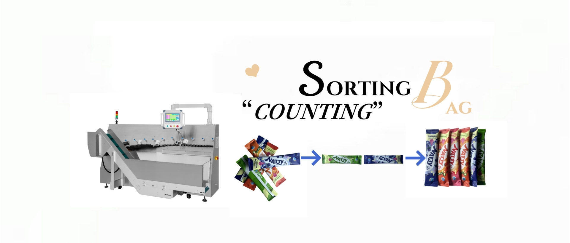 sachet sorting counting machinery