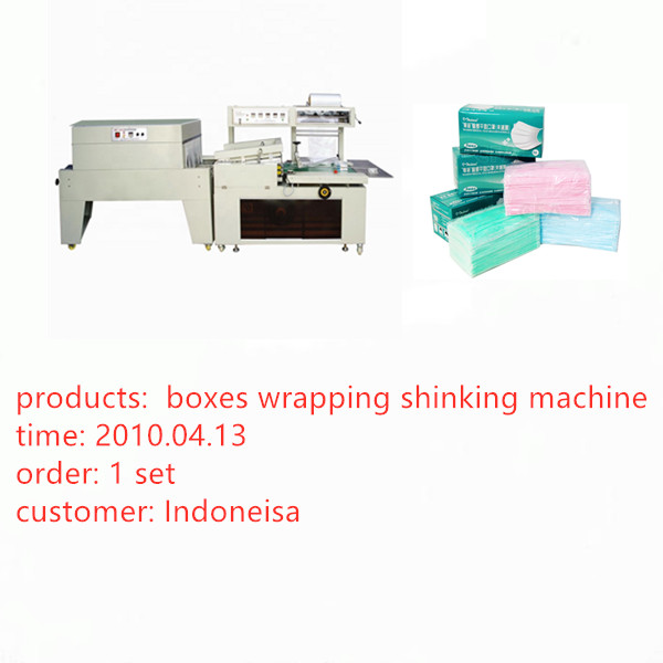 boxes wrapping shrinking machine