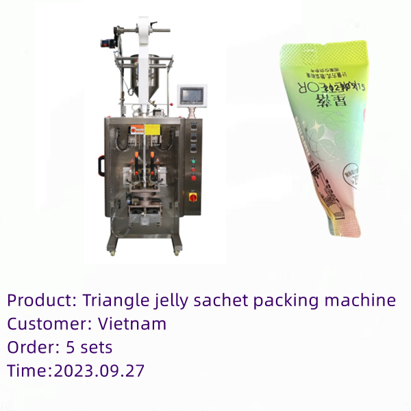 triangle jelly pouch packing machine