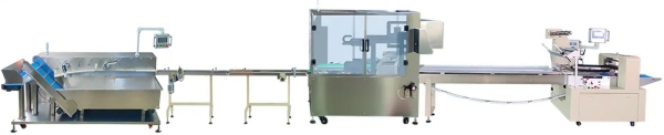 FUBO sachets sorting counting machine with flow wrapping machine